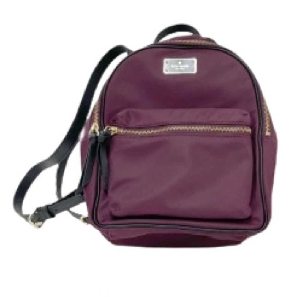 Kate Spade maroon small Bradley Wilson Road nylon backpack